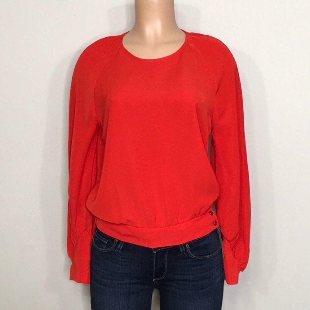 Red stretch blouse. New - Picture 2 of 10